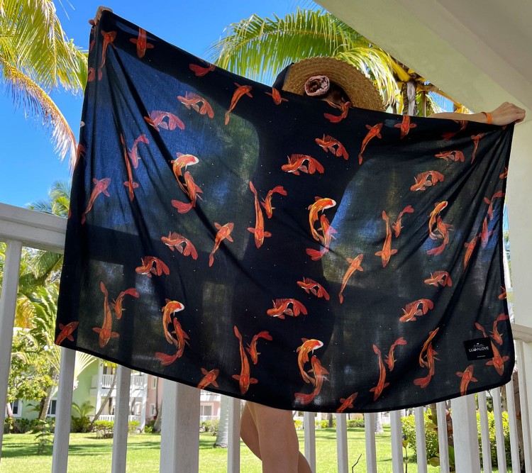 Chusta wzór Karpie Koi