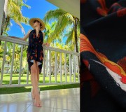 Chusta wzór Karpie Koi