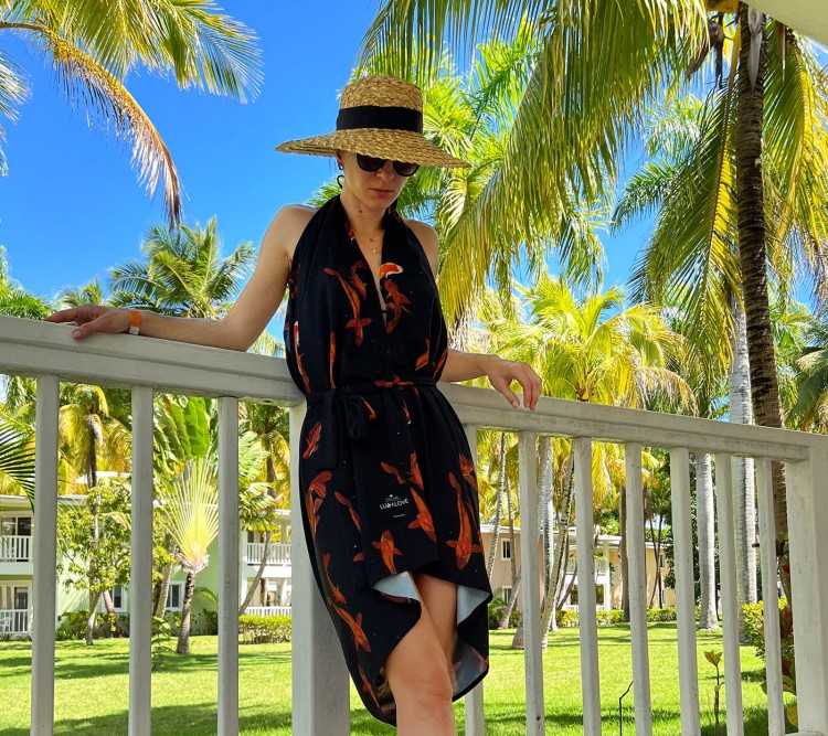 Chusta wzór Karpie Koi