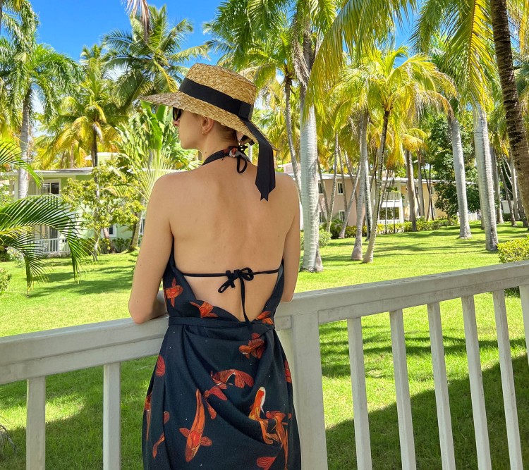 Chusta wzór Karpie Koi