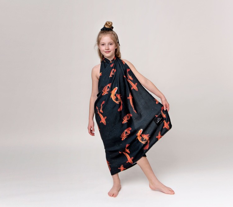 Chusta i frotka - wzór Karpie Koi