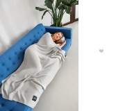 Duży koc - jasny szary