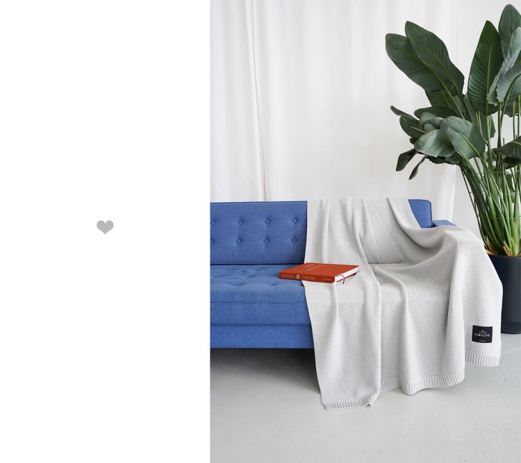 Duży koc - jasny szary