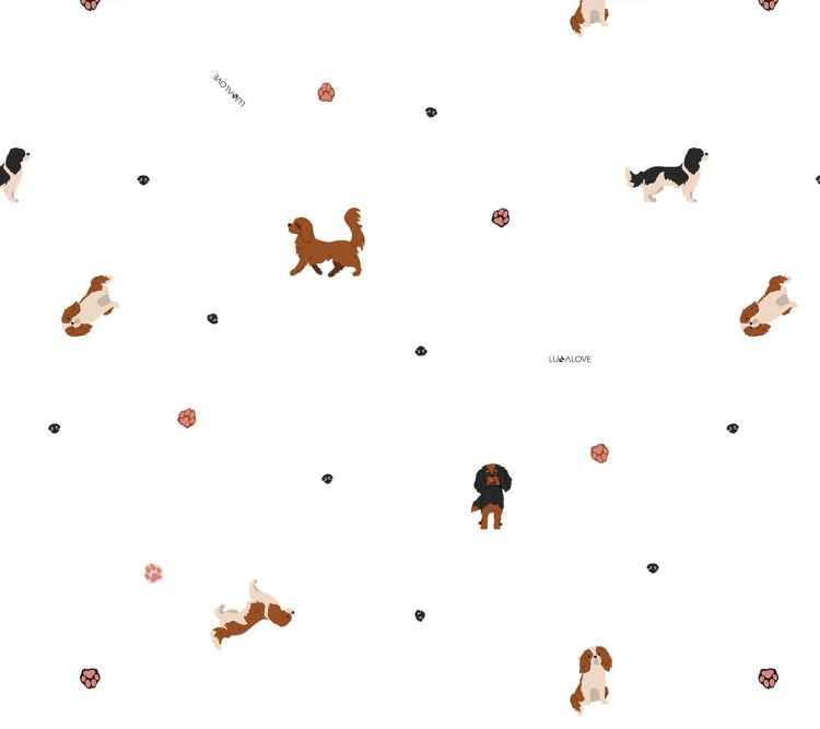 Wzór pieski, cavaliery