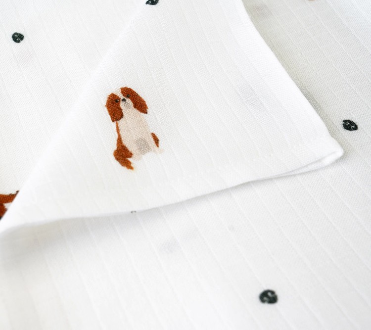 Muślinowa pieluszka /myjka - pieski, cavaliery