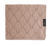 Kocyk z 100% wełny merino karmel