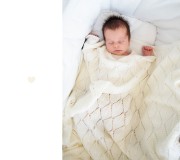 Kocyk z 100% wełny merino kokos