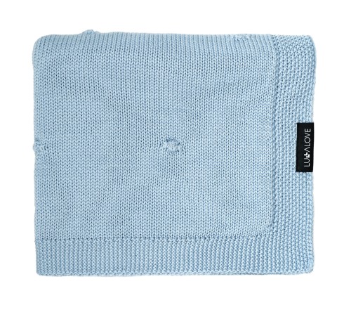 Kocyk z 100% wełny merino babyblue