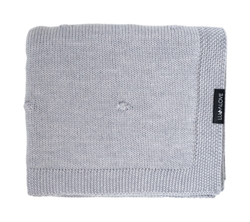 Kocyk z 100% wełny merino szary