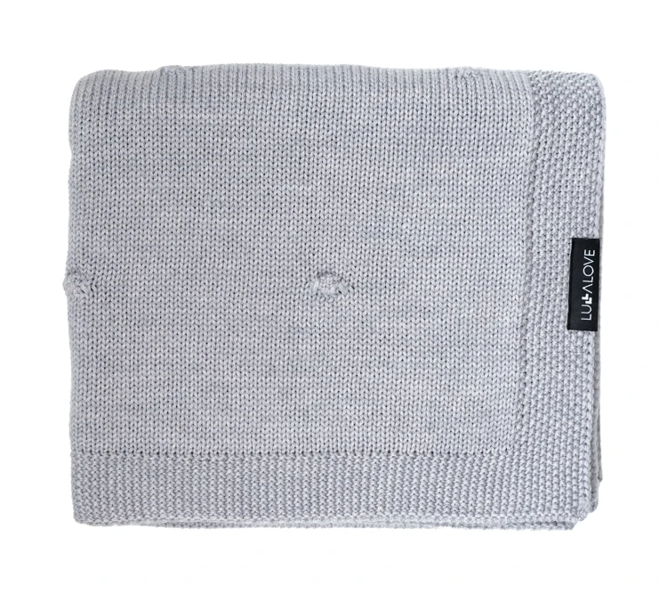 Kocyk z 100% wełny merino szary