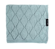 Kocyk z 100% wełny merino szałwia