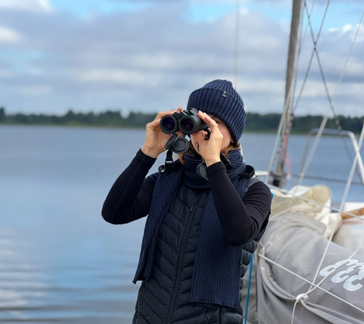 Czapka z wełny merino - navy blue